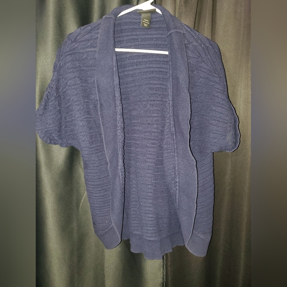 Lane Bryant Blue Shawl Collar Cardigan Sweater